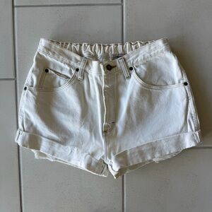 LF - Furst of a Kind - Vintage White Denim Shorts with elastic band